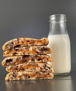 cookie with a jar of milk